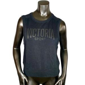 Victoria's Secret Sleeveless Tank Black Sport Performance Wear Gym Workout SZ S